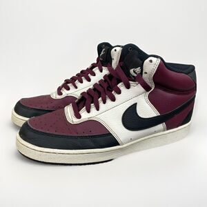 Nike shoes men's 8.5 red lace Court Vision Mid dn3577-600‎ Basketball Stylish